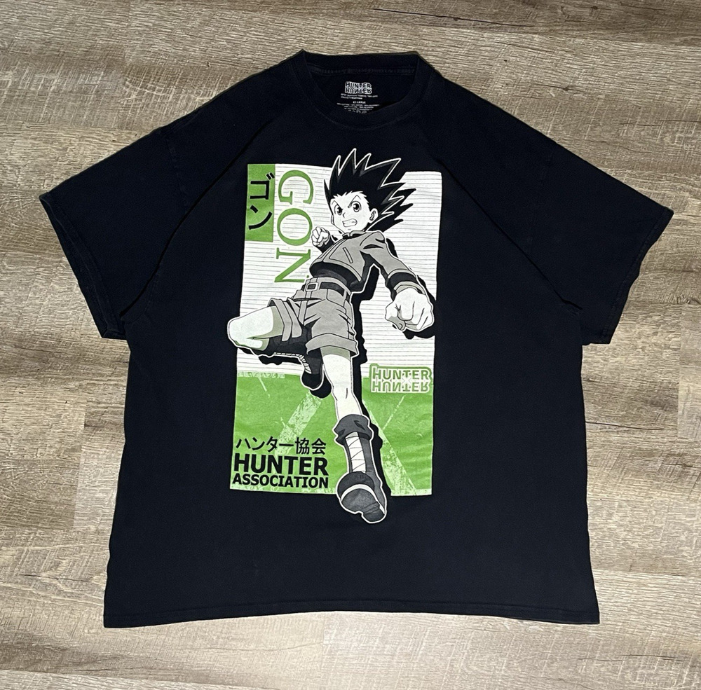 Vintage Hunter x Hunter Anime Shirt Mens XXL Black Gon Y2K Graphic Tee